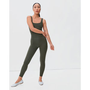 Everlane The Perform Unitard Womens Size Small Green Jumpsuit Knit Workout